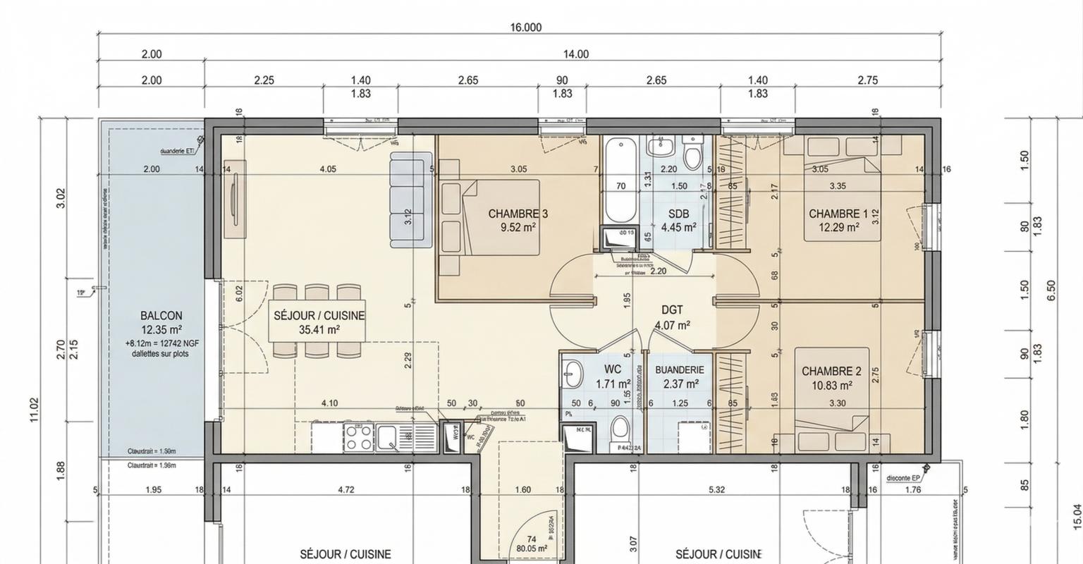 Appartement 4 pièces de 85 m² avec balcon et parking – Vénissieux, Rue Paul Bert - Photo 4