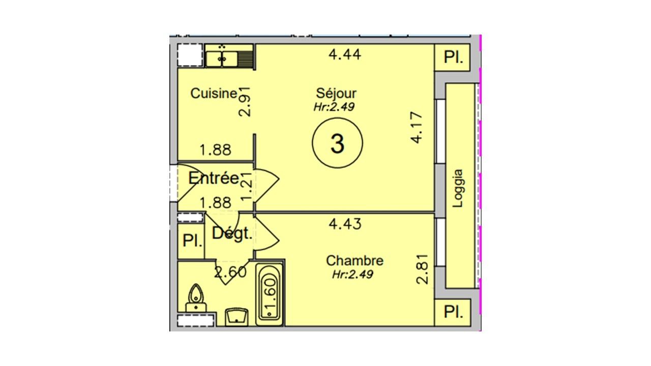 T2 - 44.3m ²