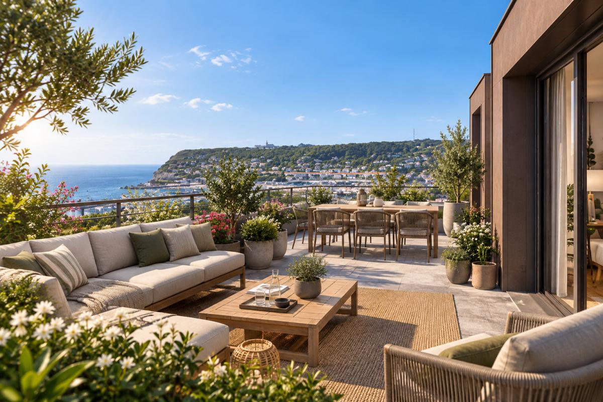 VUE MER T4 TERRASSE + PARKING