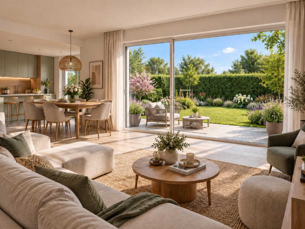 T4 99 m² en rez-de-jardin – jardin privatif de 270 m² – Le Mesnil-Esnard