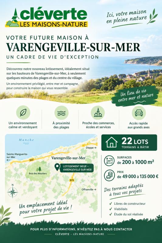 NOUVEAU ! 22 lots disponibles à Varengeville-sur-Mer