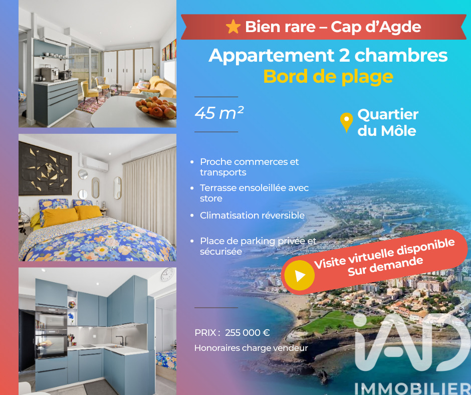 Appartement 3 Pièce(s) Agde