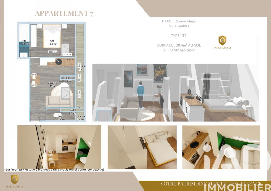 Appartement 2 Pièce(s) Fougères