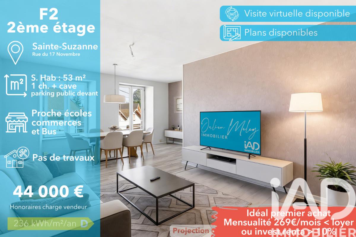 Appartement 2 Pièce(s) Sainte-Suzanne