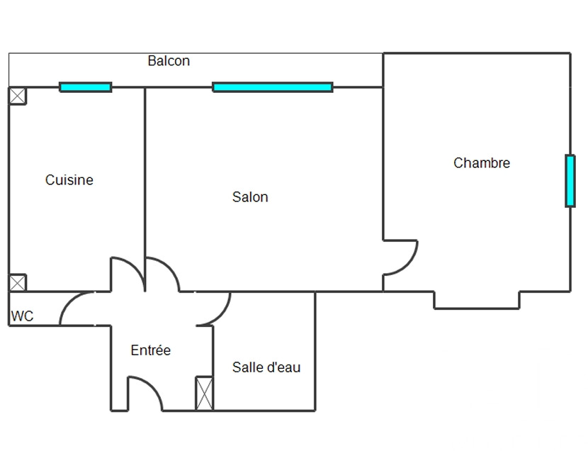 Appartement 2 Pièce(s) Colombes