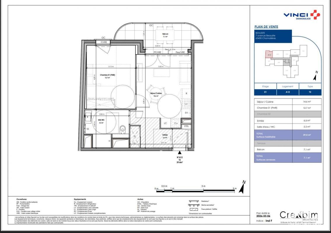 Appartement 2 Pièce(s) Chamalières