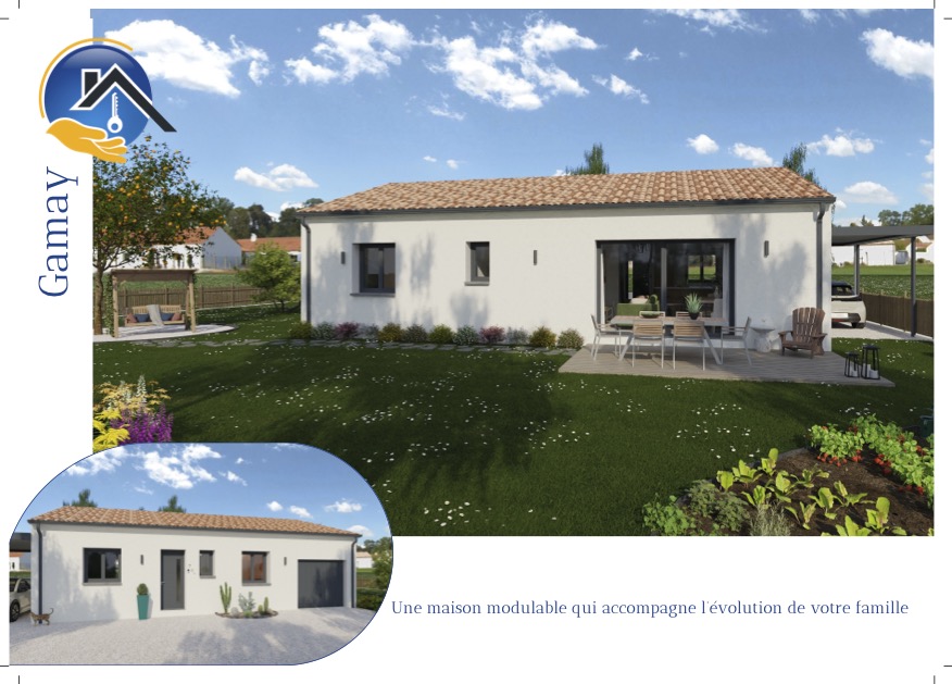 AG-Terrain + Maison 2 chambres garage