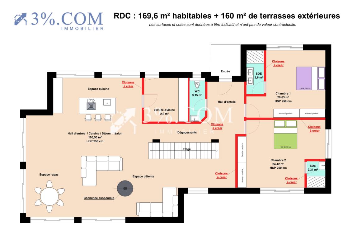 Superbe maison contemporaine de 300 m2 à finaliser - Photo 5