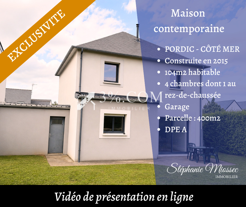 Maison à vendre, 5 pièces, 104 m², Pordic
