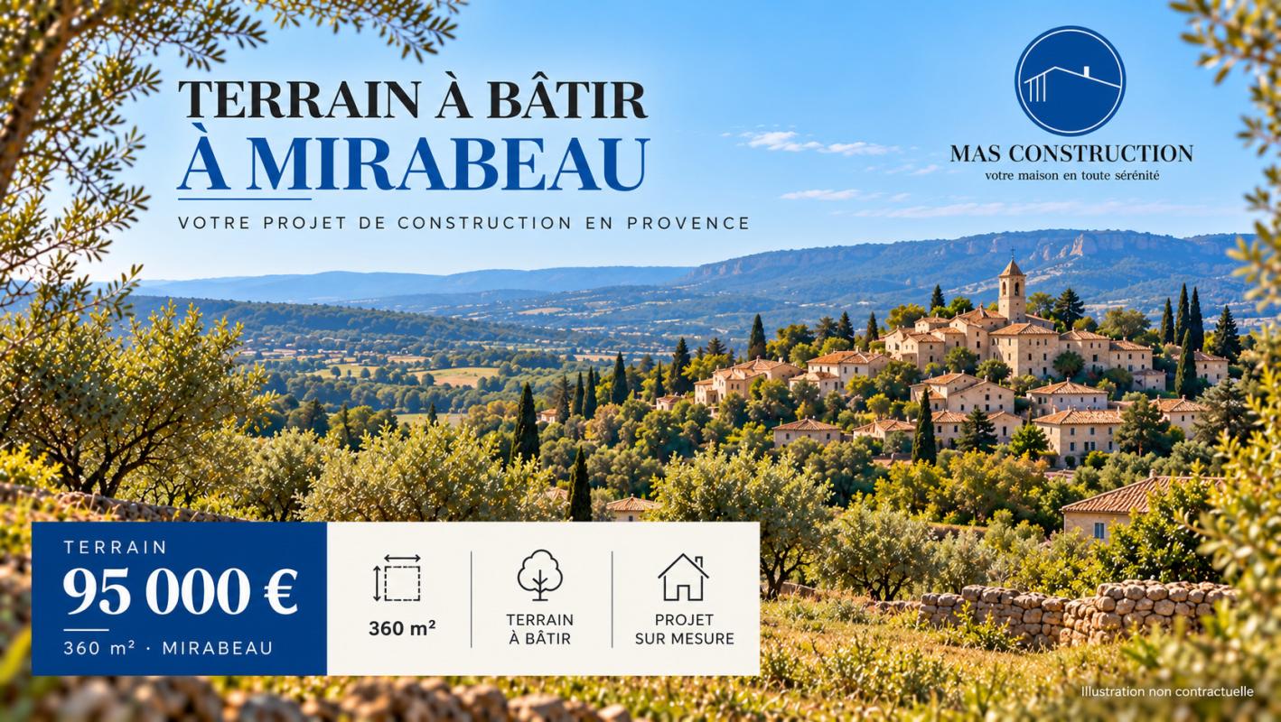 COUP DE FUSIL À MIRABEAU — PROJET TERRAIN + MAISON À PARTIR DE 250 000 € !