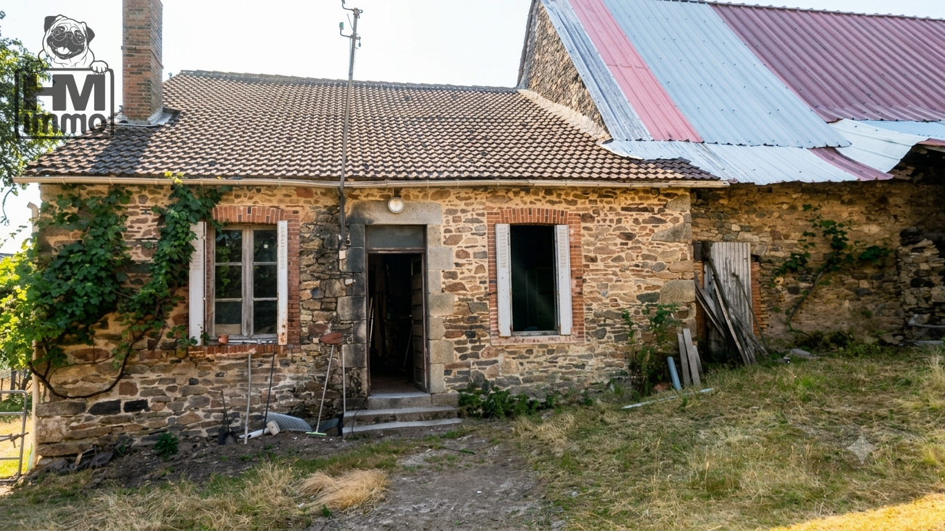 Ensemble agricole avec maison, dépendances et 2 ha 5000m² avec source