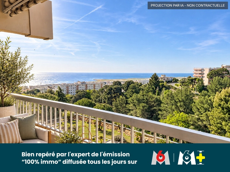 NICE OUEST : 2 PIÈCES VUE MER DANS UNE RÉSIDENCE D’EXCEPTION