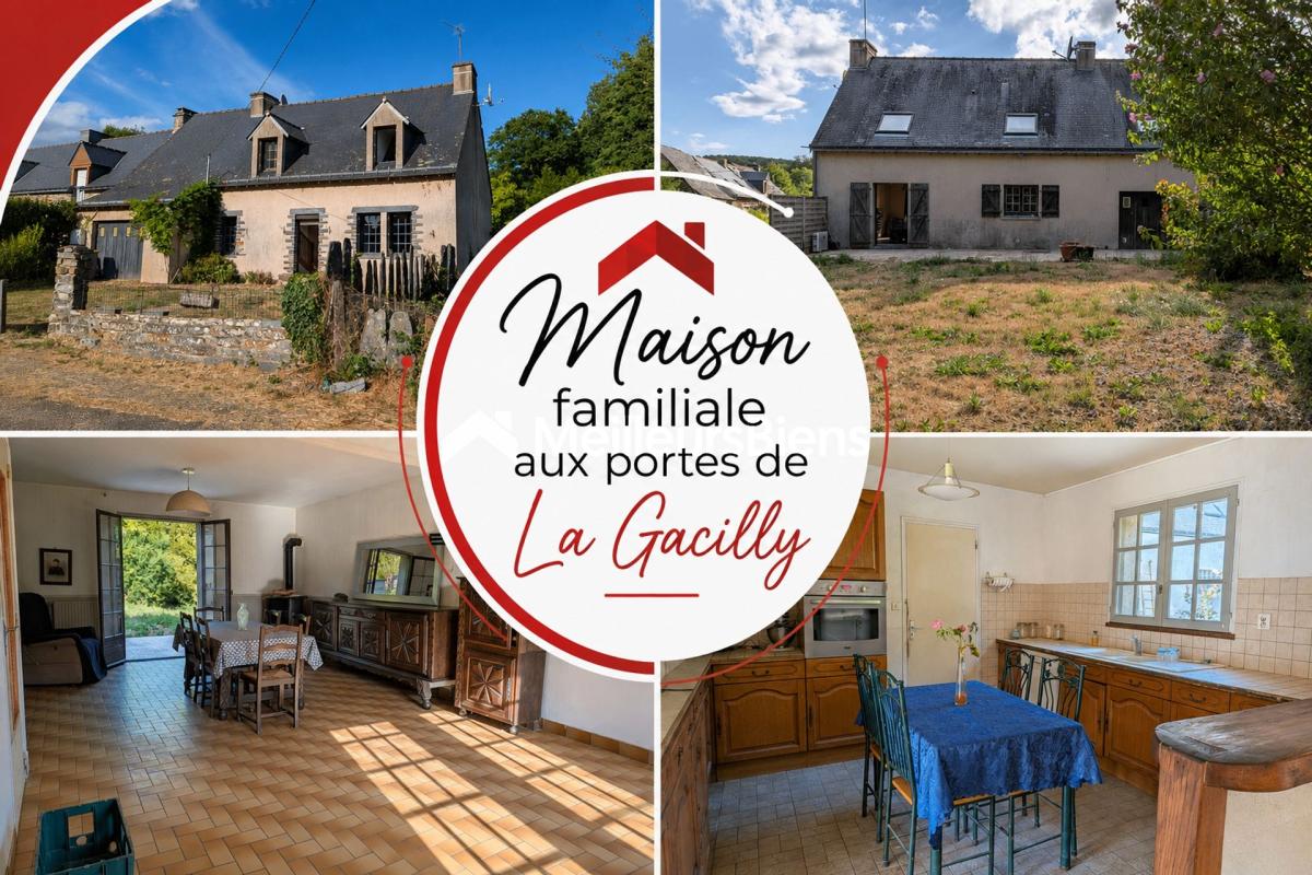 Maison familiale 6 pièces – 4 chambres – à proximité immédiate de La Gacilly