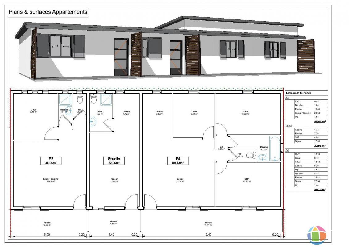 LOT DE 3 MAISONS A VENDRE ST-ANDRÉ CENTRE VILLE ILE DE LA RÉUNION